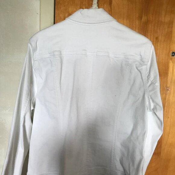 Ladies White Jean Jacket size Large - Picture 2 of 3